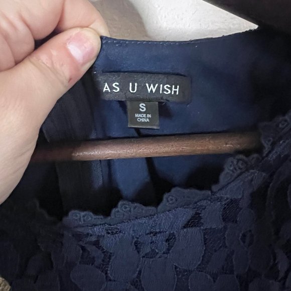 Navy blue lace dress - Picture 3 of 3